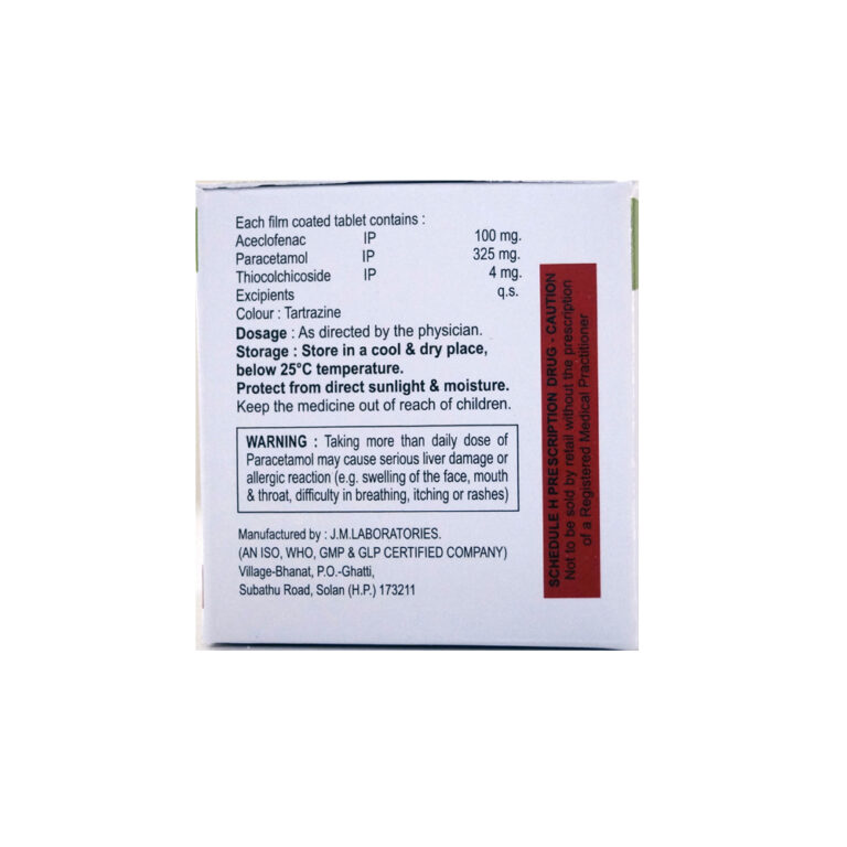 ColchiFenac | Aceclofenac, Paracetamol, Thiocolchicoside