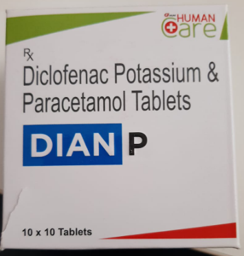 Dian P Diclofenac Potassium Paracetamol Tablets